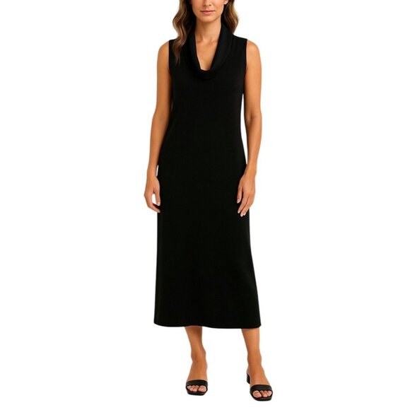 MAXMARA Sleeveless Shift Maxi Dress Sleeveless Deep V Long Shift - Picture 1 of 13